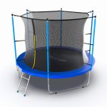 Батут EVO Jump Internal 10ft с внутренней сеткой и лестницей (зеленый/синий).