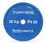 Диск TurboGym стальной с полимерным покрытием для пауэрлифтинга, 20 кг.