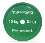 Диск TurboGym стальной с полимерным покрытием для пауэрлифтинга, 10 кг.