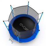 Батут EVO Jump Internal 8ft с внутренней сеткой и лестницей (зеленый/синий).