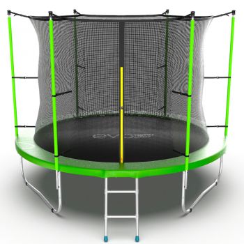 Батут EVO Jump Internal 10ft с внутренней сеткой и лестницей (зеленый/синий). ― ФИТНЕСЦЕНТР.ru