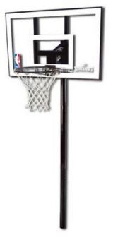 Баскетбольная стационарная стойка, поликарбонат Spalding 44 " Silver In-Ground Арт.88596CN ― ФИТНЕСЦЕНТР.ru