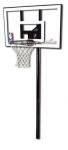 Баскетбольная стационарная стойка, поликарбонат Spalding 44 " Silver In-Ground Арт.88596CN