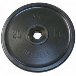 Диск Barbell Евро-классик черный 20 кг, 51 мм